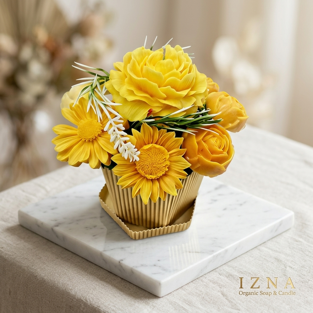 Luxury Candle Flower Bouquets Arranged in Box