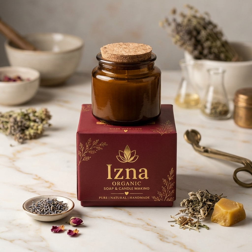 Amber Jar Scented Candles with Premium Packaging