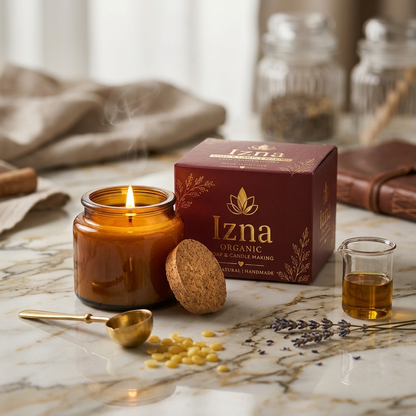 Amber Jar Scented Candles with Premium Packaging