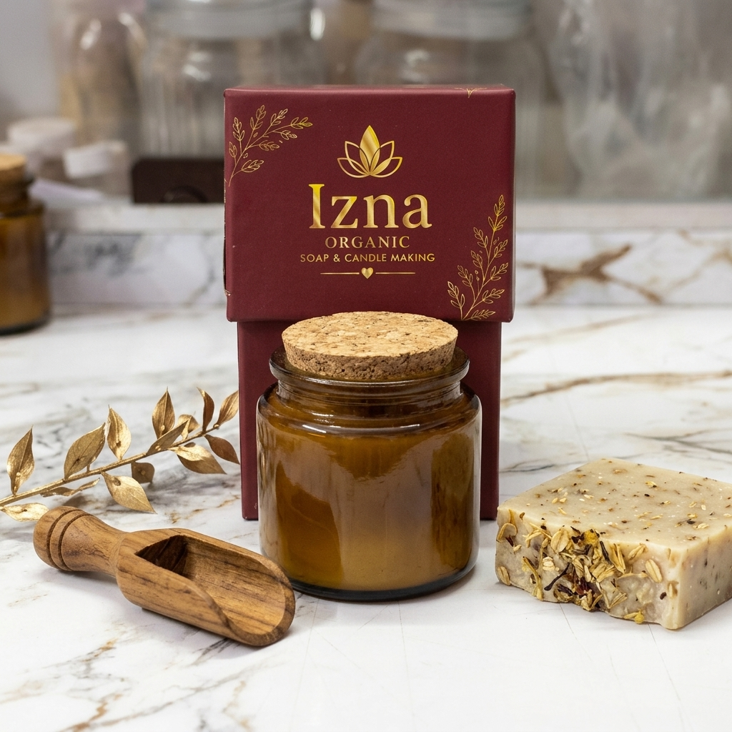 Amber Jar Scented Candles with Premium Packaging