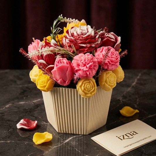 Luxury Candle Flower Bouquets Arranged in Box