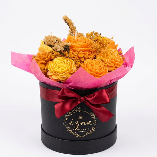 Luxury Yellow Flower Candle Bouquet