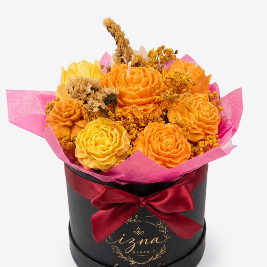 Luxury Yellow Flower Candle Bouquet